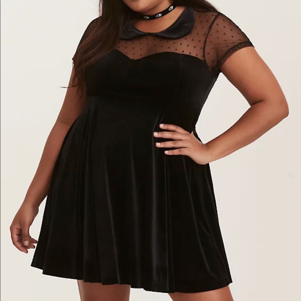 Torrid Collared Velvet Dress
